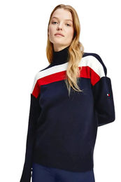 Produktbild von Tommy Hilfiger Damen Pullover Statement TH Desert Sky Blau