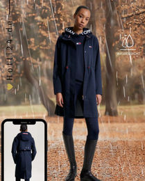 Produktbild von Tommy Hilfiger Damen Regenmantel Washington Blau Waterproof