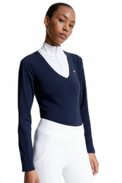 Produktbild von Tommy Hilfiger Damen Reitshirt Thermo Blau aus Nylon für Herbst und Winter