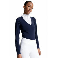 Produktbild von Tommy Hilfiger Damen Reitshirt Thermo Blau aus Nylon für Herbst und Winter