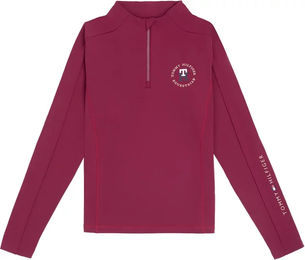 Produktbild von Tommy Hilfiger Equestrian Arizona Reitshirt Damen Fleece 1/4 Zip Rot Größe L