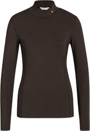 Tommy Hilfiger Equestrian Ava Trainingsshirt Damen mit hohem Halsausschnitt Braun XS – Bild 1 von 3