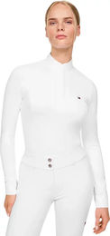 Produktbild von Tommy Hilfiger Equestrian Avon Reitshirt Damen Weiß Baumwolle Größe L