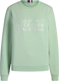 Tommy Hilfiger Equestrian Belair Sweatshirt Damen Grün Baumwolle XS – Bild 1 von 4