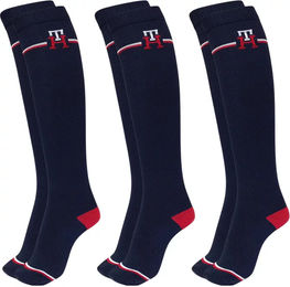 Produktbild von Tommy Hilfiger Equestrian Berkeley Reitsocken Winter Unisex Rot Blau Größe 35/38