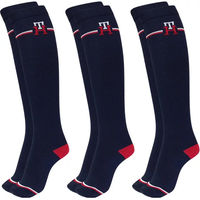 Produktbild von Tommy Hilfiger Equestrian Berkeley Reitsocken Winter Unisex Rot Blau Größe 35/38