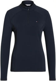 Produktbild von Tommy Hilfiger Equestrian Beth Reitshirt Damen Baselayer 1/4 Zip Blau Größe S