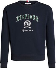 Tommy Hilfiger Equestrian Campus Sweatshirt Kinder Bordeaux Baumwolle/Polyester Größe 140 – Bild 1 von 2
