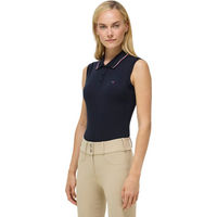 Produktbild von Tommy Hilfiger Equestrian Cordova Ärmelloses Reitshirt Damen Blau Baumwolle Größe L