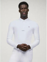 Produktbild von Tommy Hilfiger Equestrian Eaton Turnier Reitshirt für Herren aus Nylon in Weiß XL