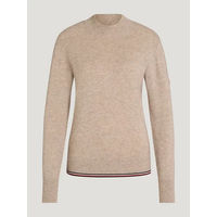 Produktbild von Tommy Hilfiger Equestrian Ellery Damen Pullover mit Rundhalsausschnitt aus Wolle Beige XS