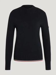 Produktbild von Tommy Hilfiger Equestrian Ellery Damen Pullover mit Rundhalsausschnitt aus Wolle