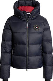 Tommy Hilfiger Equestrian Glendale Pufferjacke Damen Bordeaux Wasserabweisend Nylon XS – Bild 1 von 4
