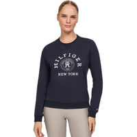 Produktbild von Tommy Hilfiger Equestrian Graphic Sweatshirt Damen Blau Baumwolle Größe S