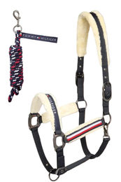 Produktbild von Tommy Hilfiger Equestrian Halfter mit Fell und Strick Set Yale Desert Sky Blau