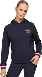 Produktbild von Tommy Hilfiger Equestrian Hoodie Damen Blau Baumwolle Größe S