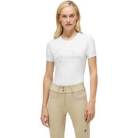 Produktbild von Tommy Hilfiger Equestrian Malibu Rhinestone Reitshirt Damen aus Baumwolle Blau Weiß Größe M