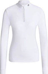 Tommy Hilfiger Equestrian Monica Rhinestone Turniershirt Damen Weiß Größe S – Bild 1 von 2