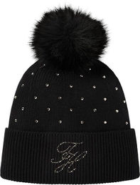 Tommy Hilfiger Equestrian Mütze Damen Daly HW 2026 Bommelmütze Black Onesize – Bild 1 von 1