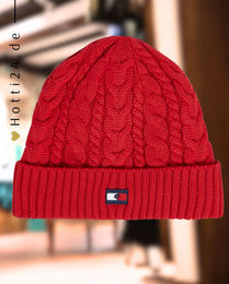 Tommy Hilfiger Equestrian Mütze Unisex Rot Winter – Bild 1 von 1