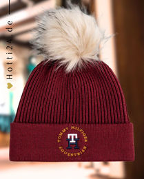 Produktbild von Tommy Hilfiger Equestrian Mütze Vancouver Fleece Rot für Damen