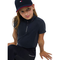 Produktbild von Tommy Hilfiger Equestrian Palma 14 Zip Reitshirt für Kinder aus Nylon in Blau