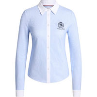 Produktbild von Tommy Hilfiger Equestrian Perkins Stretch Stripe Reitshirt Damen Blau Bunt Baumwolle Polyester XXS