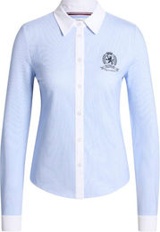 Tommy Hilfiger Equestrian Perkins Stretch Stripe Reitshirt Damen Blau XL – Bild 1 von 1