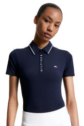 Produktbild von Tommy Hilfiger Equestrian Poloshirt Harlem Desert Sky Blau für Damen