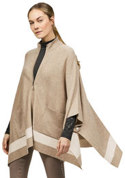 Produktbild von Tommy Hilfiger Equestrian Poncho Greenwood für Damen in Taupe Beige