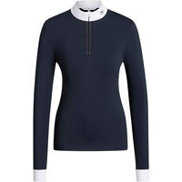 Produktbild von Tommy Hilfiger Equestrian Reitshirt Damen Monica Langarmshirt aus Baumwolle Blau XS