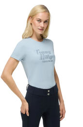 Produktbild von Tommy Hilfiger Equestrian Reitshirt für Damen in Blau mit Rhinestone Malibu Sweet