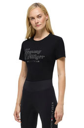 Produktbild von Tommy Hilfiger Equestrian Reitshirt Malibu Rhinestone Schwarz für Damen