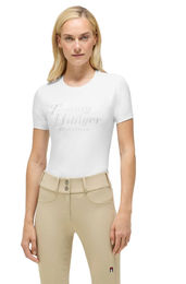 Produktbild von Tommy Hilfiger Equestrian Reitshirt Malibu Rhinestone Weiß für Damen