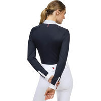 Produktbild von Tommy Hilfiger Equestrian Taylor Turniershirt Damen mit Strass Blau Weiß