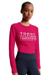 Produktbild von Tommy Hilfiger Equestrian Trainingsshirt Paris Cherry Reitshirt für Damen in Rot und Rosa