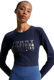 Produktbild von Tommy Hilfiger Equestrian Trainingsshirt Paris Desert Sky Reitshirt für Damen in Blau