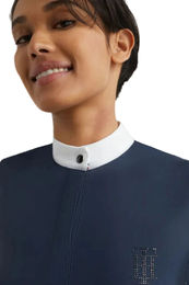 Produktbild von Tommy Hilfiger Equestrian Turniershirt mit Strass für Damen in Desert Sky Blau