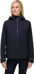 Tommy Hilfiger Equestrian Upland Regenjacke für Damen in Blau aus Polyester wasserdicht Größe XL – Bild 1 von 4
