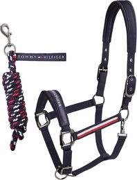 Produktbild von Tommy Hilfiger Equestrian Yale Set aus Halfter und Longiergurt aus Polypropylen in Blau Bunt für Pferde