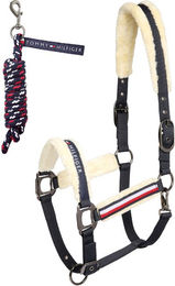 Tommy Hilfiger Equestrian Yale Set Halfter mit Führstrick aus Kunstfell für Pferde – Bild 1 von 3