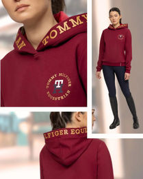 Produktbild von Tommy Hilfiger Hoodie Colorado Pullover für Damen in Rot aus Baumwolle