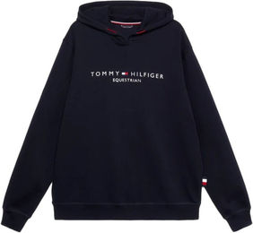 Tommy Hilfiger Hoodie Williamsburg Pullover Unisex aus Baumwolle Blau Schwarz XXS – Bild 1 von 2