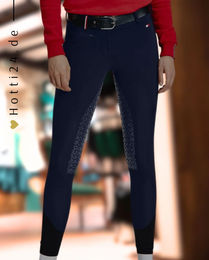 Produktbild von Tommy Hilfiger Reithose Softshell FullGrip für Damen in Desert Sky Blau wasserabweisend Winter