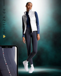 Produktbild von Tommy Hilfiger Reitleggings Rome FullGrip für Damen in Dark Ash Grau Winter Reithose aus Nylon