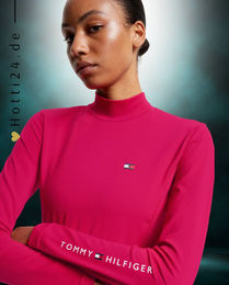Produktbild von Tommy Hilfiger Reitshirt Baselayer für Damen in Rot und Rosa aus Polyamid für Herbst und Winter