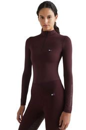 Produktbild von Tommy Hilfiger Reitshirt Thermo Burgundy Rot Stoff Winter