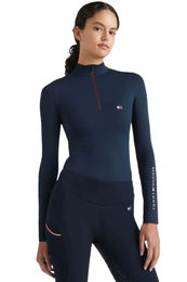 Produktbild von Tommy Hilfiger Reitshirt Thermo Desert Sky Blau Winter Stoff