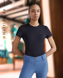 Produktbild von Tommy Hilfiger Reitshirt Trainingsshirt mit Strass für Damen in Schwarz