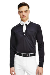 Produktbild von Tommy Hilfiger Reitshirt Turniershirt Desert Sky Blau Schwarz aus Polyester